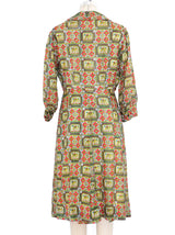 Elephant Block Printed Silk Shirt Dress Dress arcadeshops.com