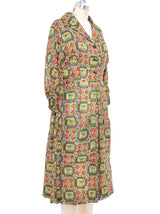 Elephant Block Printed Silk Shirt Dress Dress arcadeshops.com