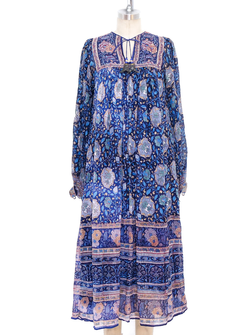 Ritu Kumar Block Printed Silk Indian Dress Dress arcadeshops.com