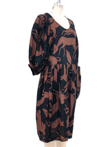 Chacok Gazelle Print Cotton Dress Dress arcadeshops.com