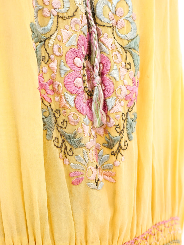 Pastel Embroidered Hungarian Peasant Dress Dress arcadeshops.com