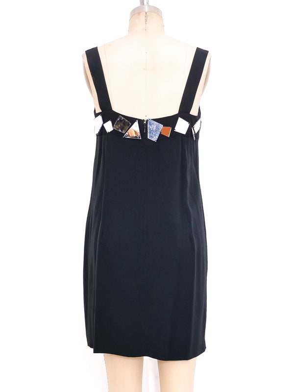 Fragmented Mirror Embellished Mini Dress Dress arcadeshops.com