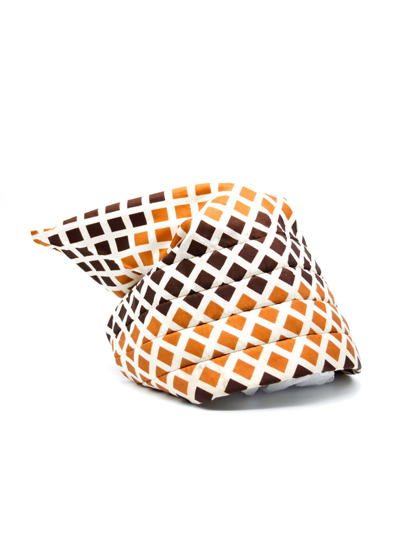 Check Printed Silk Head Scarf Accessory arcadeshops.com