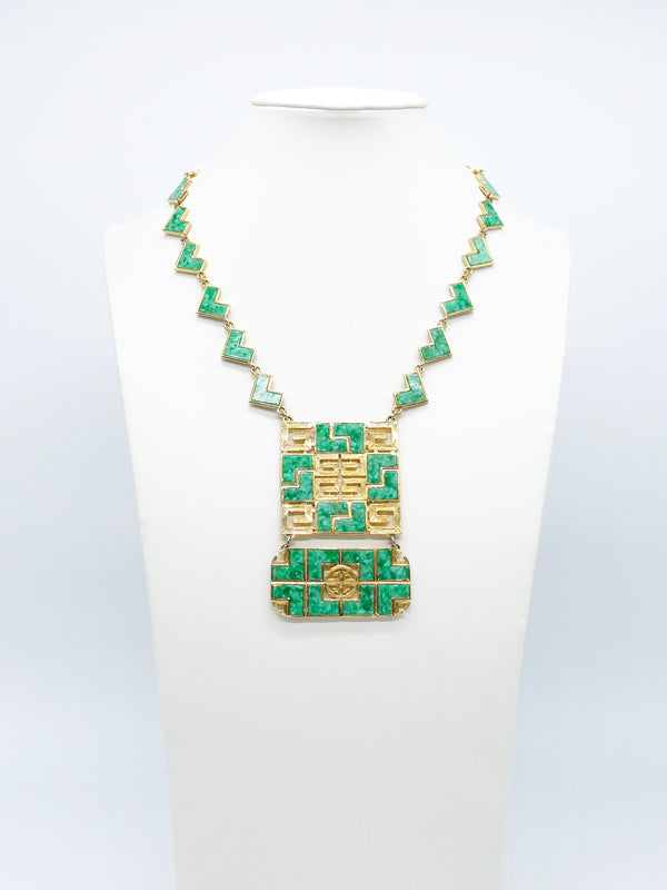 Pauline Rader Jade Inspired Pendant Necklace Accessory arcadeshops.com