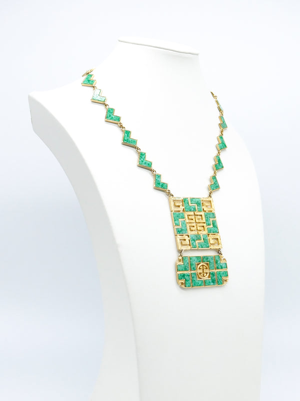 Pauline Rader Jade Inspired Pendant Necklace Accessory arcadeshops.com