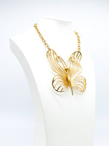 Wire Butterfly Pendant Necklace Accessory arcadeshops.com
