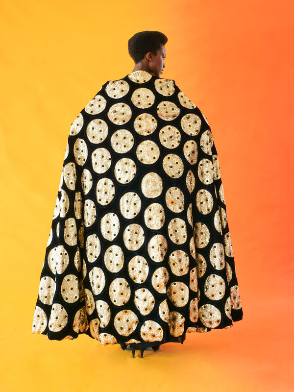 Stavropoulous Sequin Embellished Velvet Opera Cape Outerwear arcadeshops.com