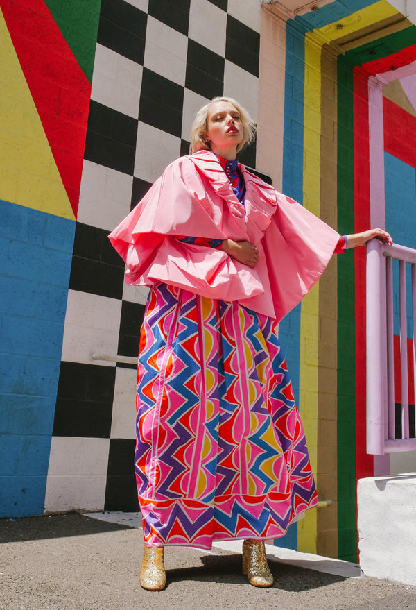 Oscar de la Renta Silk Faille Sculptural Jacket Jacket arcadeshops.com