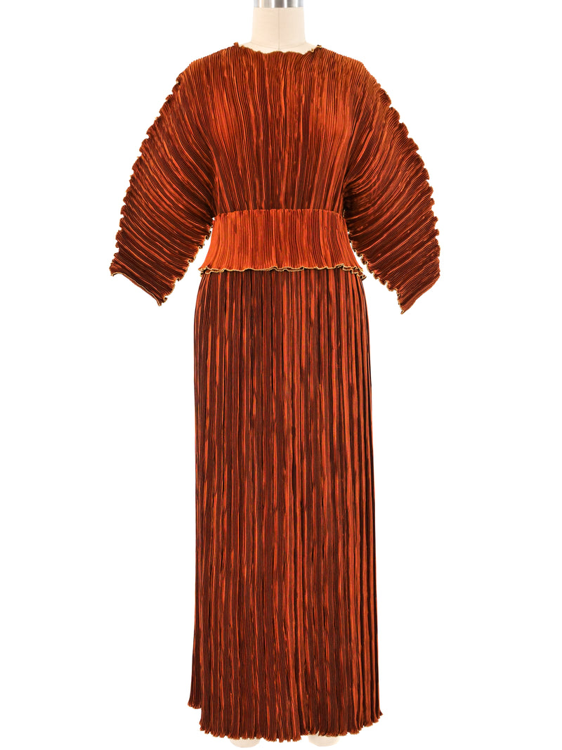 Pleated Structural Jacket and Skirt Ensemble Suit arcadeshops.com