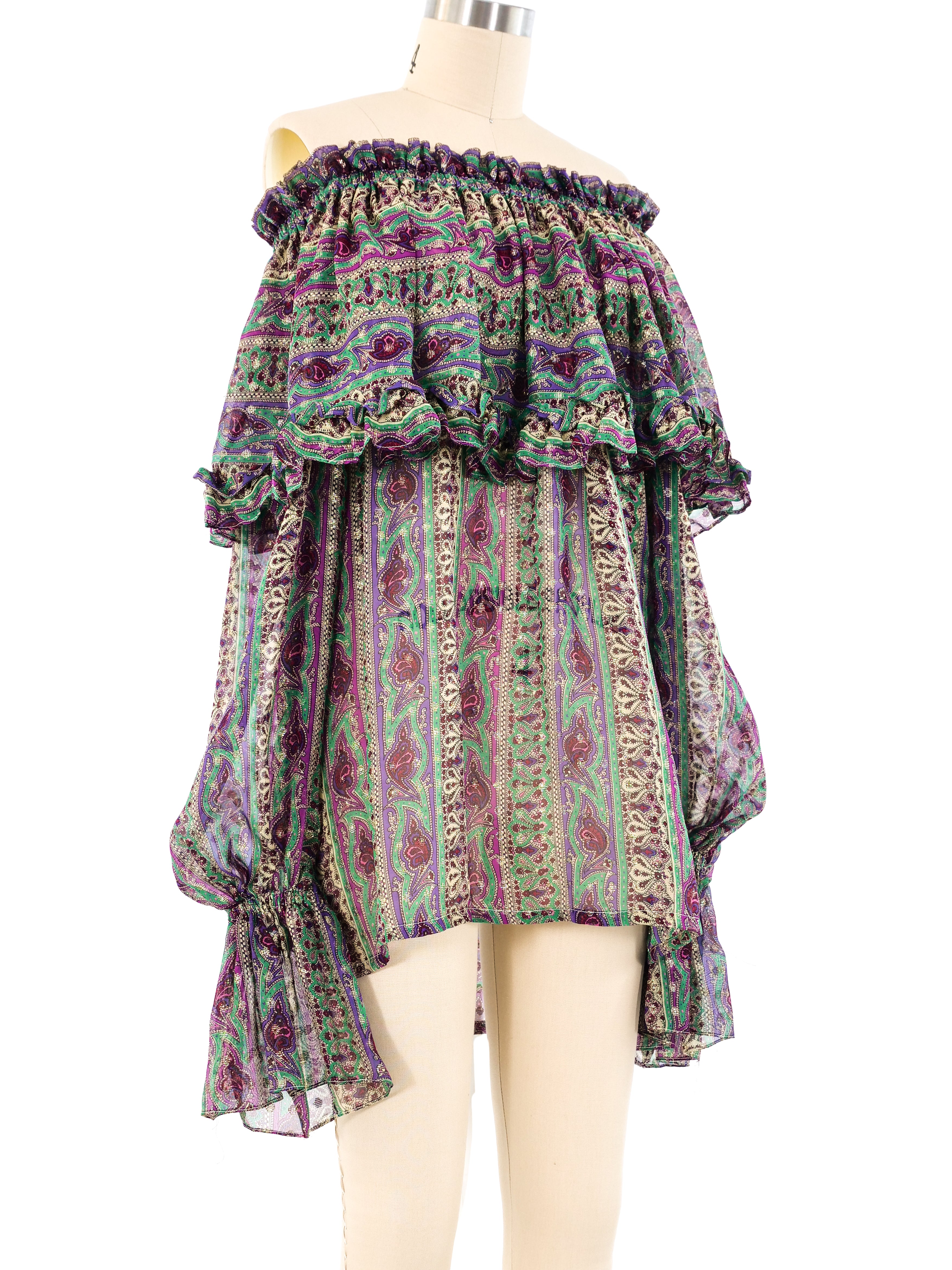 silk peasant blouse