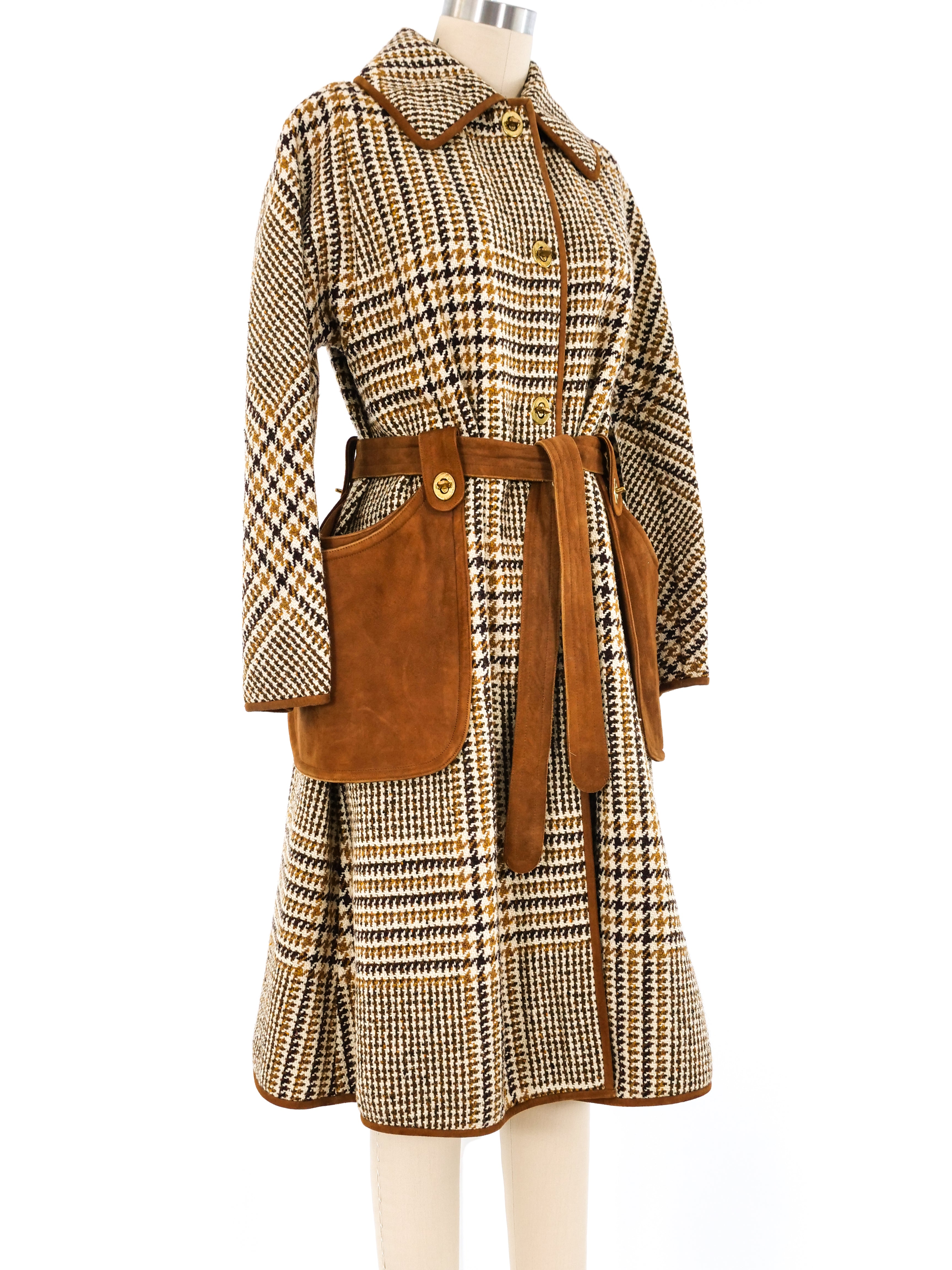 Bonnie Cashin Tweed Saddlebag Coat