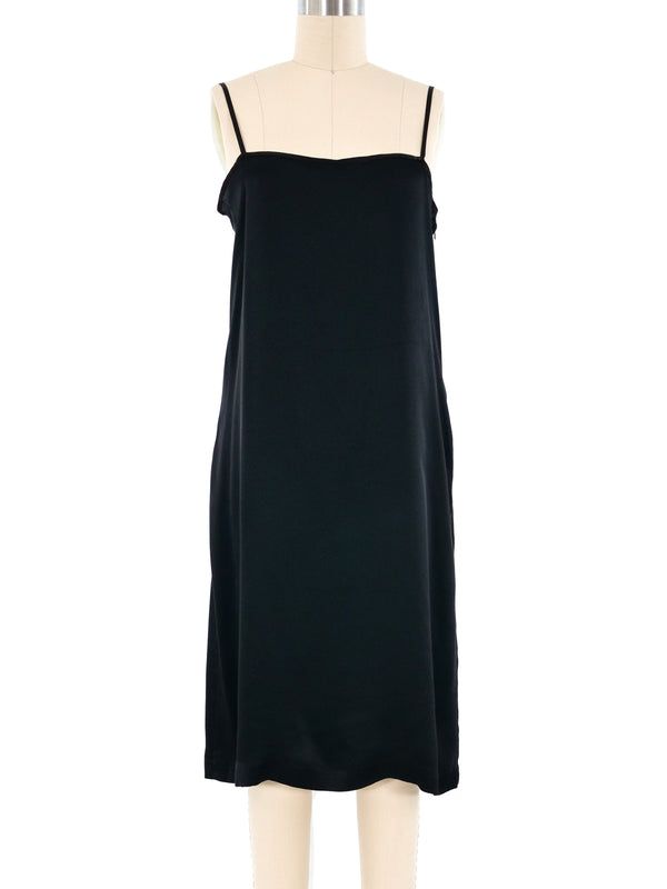 Yves Saint Laurent Black Silk Slip Dress Dress arcadeshops.com