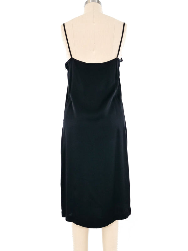 Yves Saint Laurent Black Silk Slip Dress Dress arcadeshops.com