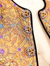 Yves Saint Laurent Metallic Brocade Cropped Jacket Jacket arcadeshops.com