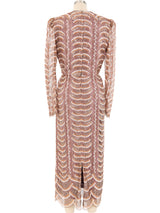 Metallic Copper Lace Maxi Dress Dress arcadeshops.com