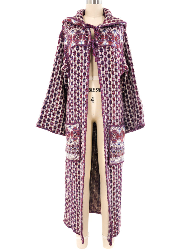 Hooded Knit Coat and Hat Ensemble Outerwear arcadeshops.com