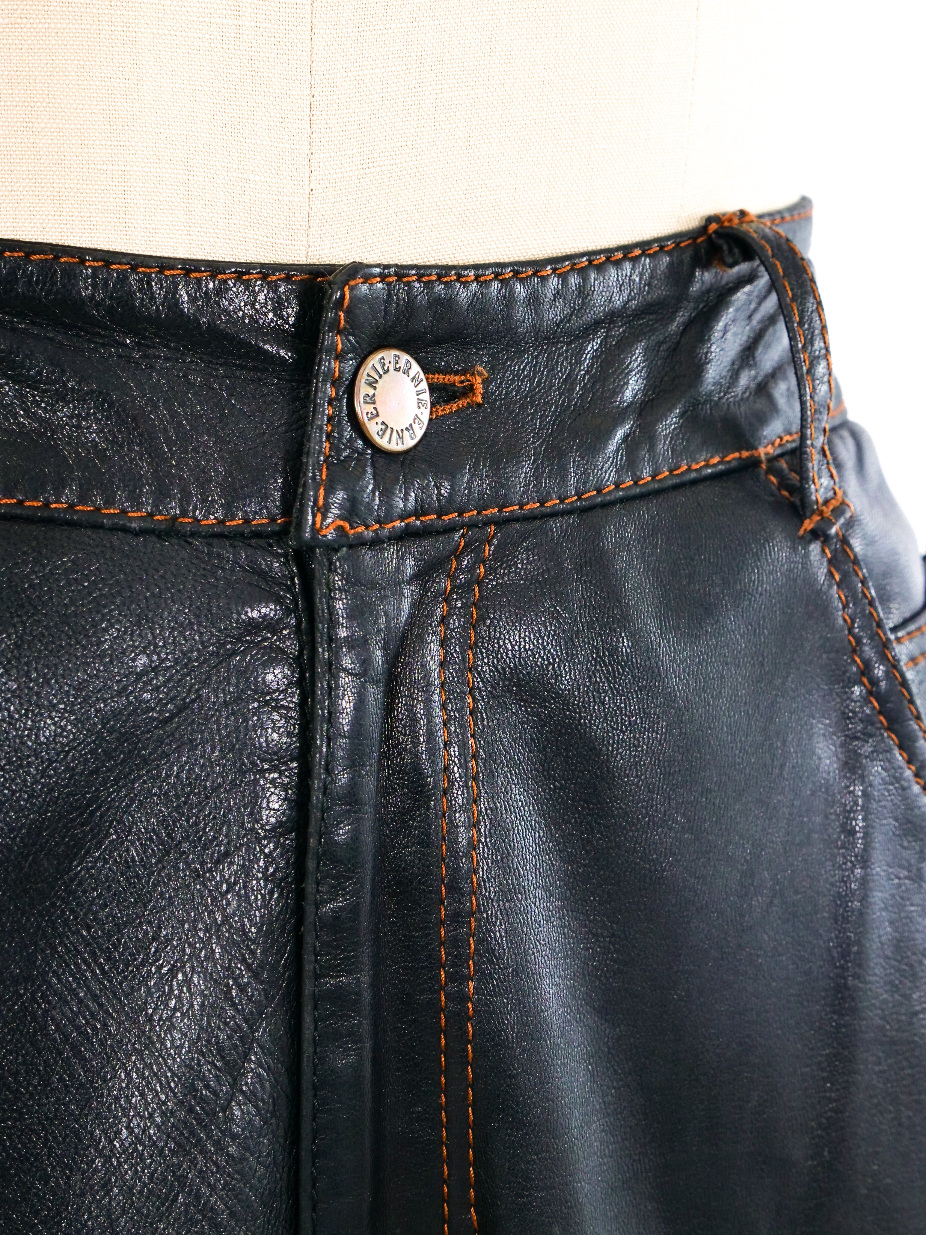 Norma Kamali Black Leather Jodhpurs