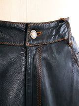 Norma Kamali Black Leather Jodhpurs Bottom arcadeshops.com