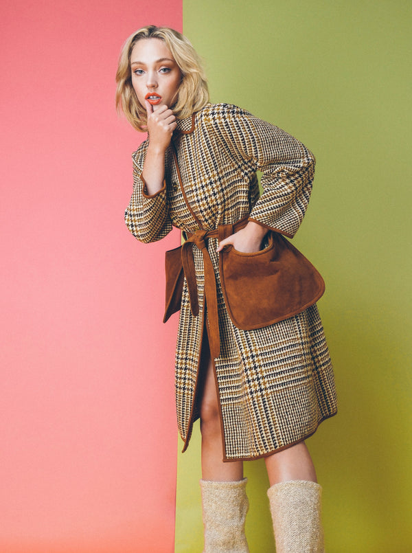 Bonnie Cashin Tweed Saddlebag Coat Outerwear arcadeshops.com