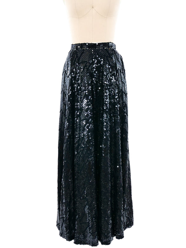 Christian Dior Sequined Maxi Skirt Bottom arcadeshops.com