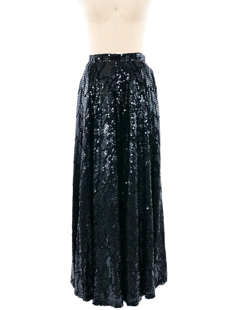 Christian Dior Sequined Maxi Skirt Bottom arcadeshops.com