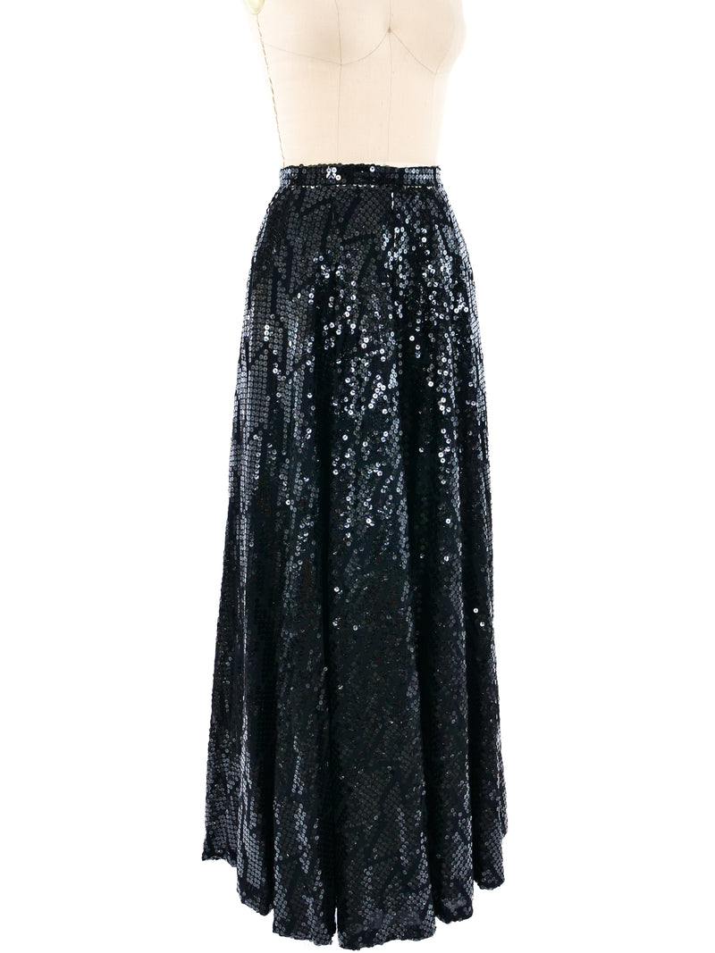 Christian Dior Sequined Maxi Skirt Bottom arcadeshops.com