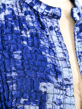 Quilted Metallic Blue Duster Jacket arcadeshops.com