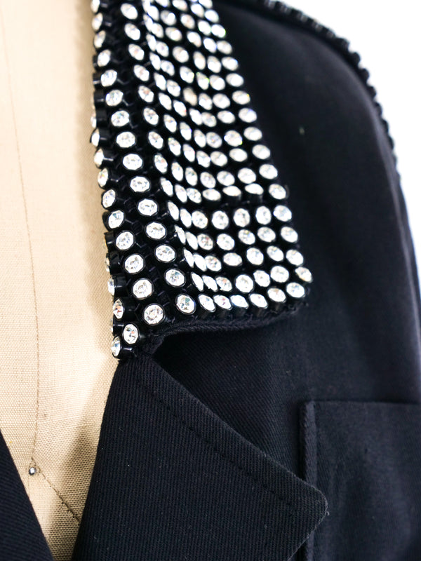 Rhinestone Studded Military Jacket Jacket arcadeshops.com