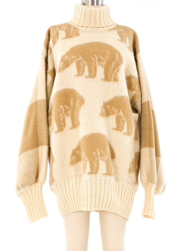 Jean-Charles de Castelbajac Bear Motif Knit Sweater Top arcadeshops.com