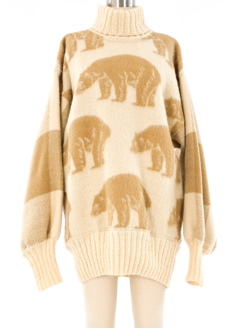 Jean-Charles de Castelbajac Bear Motif Knit Sweater Top arcadeshops.com