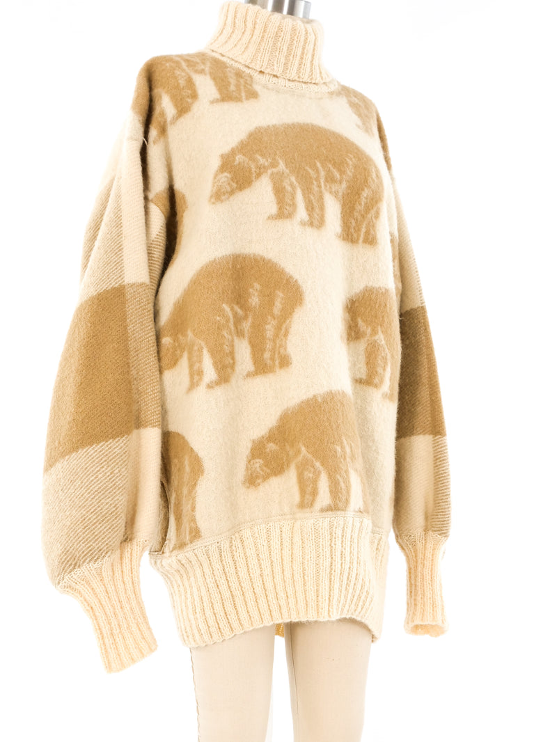 Jean-Charles de Castelbajac Bear Motif Knit Sweater Top arcadeshops.com