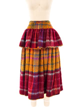 Valentino Plaid Mohair Wool Ruffled Skirt Bottom arcadeshops.com