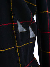Thierry Mugler Windowpane Wool Blazer Jacket arcadeshops.com