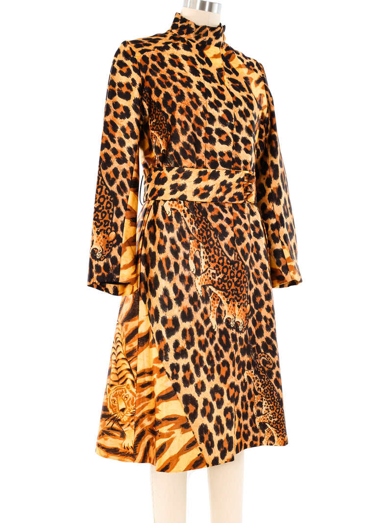 Mixed Animal Print Trench Coat Jacket arcadeshops.com