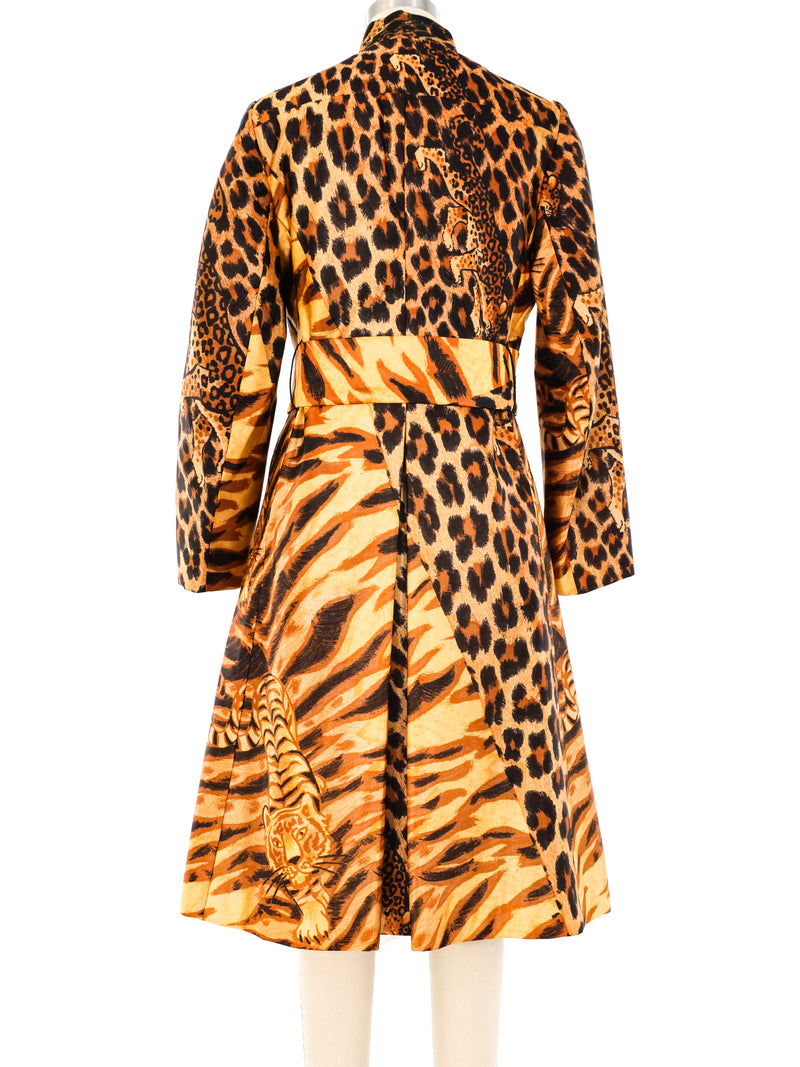 Mixed Animal Print Trench Coat Jacket arcadeshops.com