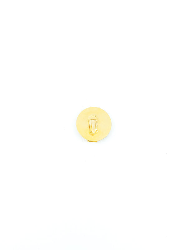 Laura Biagiotti Green Button Earrings Accessory arcadeshops.com