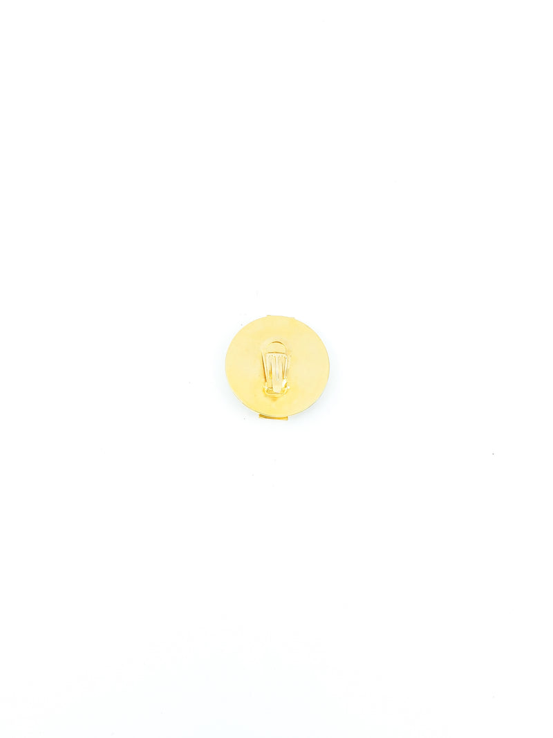 Laura Biagiotti Green Button Earrings Accessory arcadeshops.com