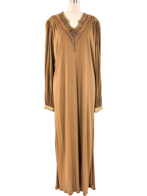 Amen Wardy Embellished Jersey Caftan Dress arcadeshops.com