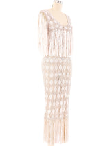 Fringed Ribbon Crochet Dress Dress arcadeshops.com