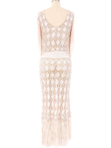 Fringed Ribbon Crochet Dress Dress arcadeshops.com