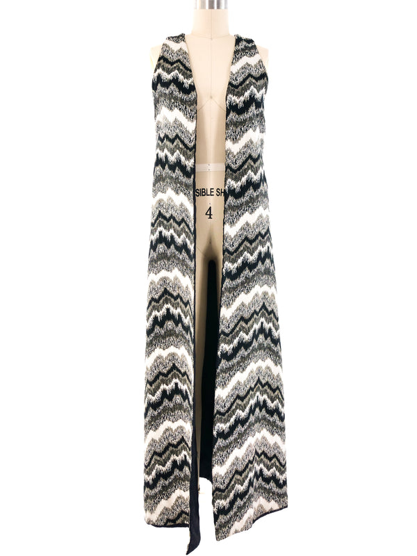 Graphic Tapestry Maxi Vest Jacket arcadeshops.com