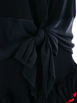 Black Tiered Ruffle Jersey Ensemble Suit arcadeshops.com