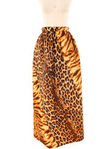 Quilted Mixed Animal Print Maxi Skirt Bottom arcadeshops.com