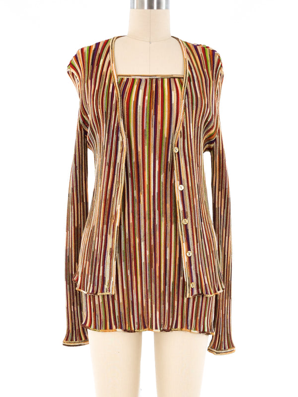Missoni Striped Knit Mini Ensemble Suit arcadeshops.com