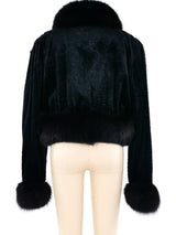 Hermes Fur Trimmed Cropped Coat Outerwear arcadeshops.com