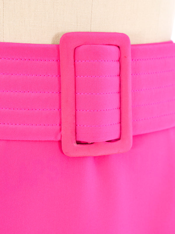 Galanos Fuchsia Silk Trumpet Skirt Bottom arcadeshops.com