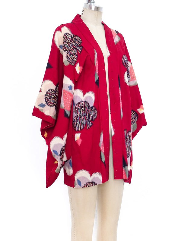 Playing Card Printed Haori Kimono Jacket arcadeshops.com