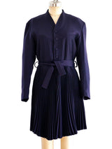 Pleated Purple Coat Dress Jacket arcadeshops.com