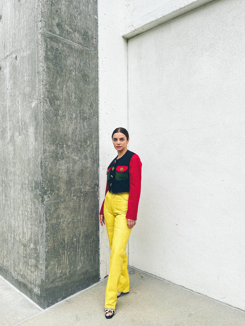 Buttercream Leather Pants Bottom arcadeshops.com