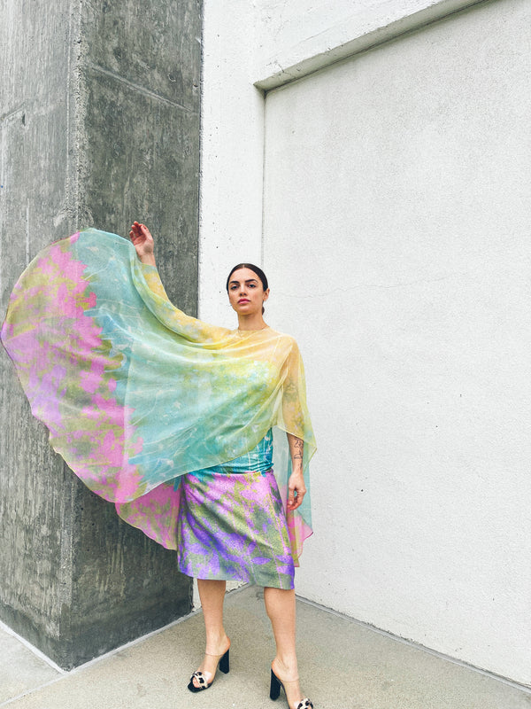 Lillie Rubin Printed Caftan Dress Ensemble Dress arcadeshops.com